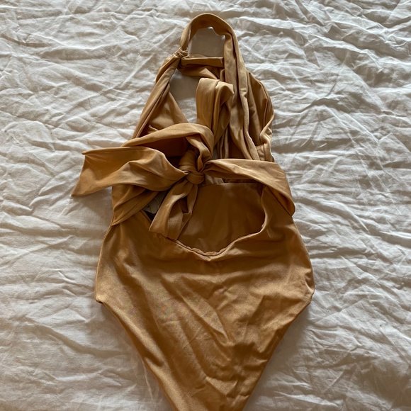 Azulu Gold Swimsuit with tags never worn - Picture 2 of 4